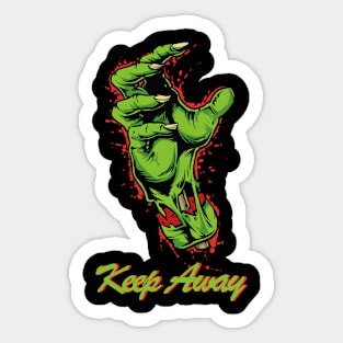 keep away t-short Sticker